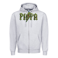 Heather Grey papa  lightning camouflage Zipper Hoodie - BarkalooDesign