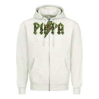 Oatmeal Heather papa  lightning camouflage Zipper Hoodie - BarkalooDesign