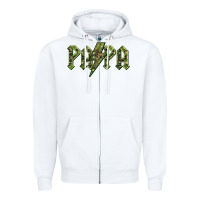 White papa  lightning camouflage Zipper Hoodie - BarkalooDesign
