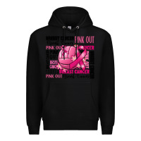 Black volleyball pink out breast cancer Premium Hoodie - RanaPortraitStore