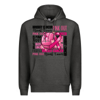 Charcoal Heather volleyball pink out breast cancer Premium Hoodie - RanaPortraitStore