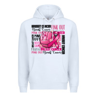 White volleyball pink out breast cancer Premium Hoodie - RanaPortraitStore