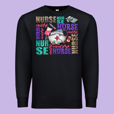 Nurse Nurse Nurse With Nurse Element Premium Sweatshirt Designed By Adodesignshop