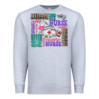 Heather Grey nurse nurse nurse with nurse element Premium Sweatshirt - AdoDesignShop