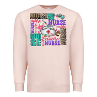 Pale Pink nurse nurse nurse with nurse element Premium Sweatshirt - AdoDesignShop
