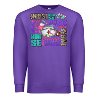 Purple nurse nurse nurse with nurse element Premium Sweatshirt - AdoDesignShop