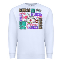White nurse nurse nurse with nurse element Premium Sweatshirt - AdoDesignShop