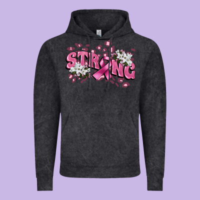 Strong Cancer Awareness Vintage Hoodie Designed By Fadigitalartstudio