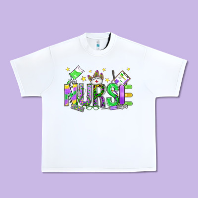 Mardi Gras Nurse Urban Heavy Tee Designed By Oliviacreatesart