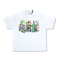 White mardi gras nurse Urban Heavy Tee - OliviaCreatesArt