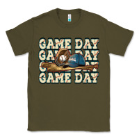 Army Green game day baseball Classic Tee - HowdyJamesFarm