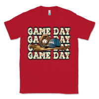 Red game day baseball Classic Tee - HowdyJamesFarm