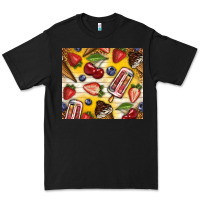 Black summer ice cream with fruits Premium Tee - TumblerDesignByShophia