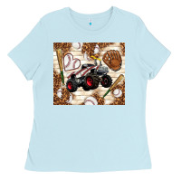 Baby Blue baseball crusher Ladies Tee - TumblerDesignByShophia