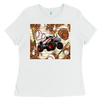 White baseball crusher Ladies Tee - TumblerDesignByShophia