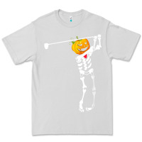 Dove Grey Golf Skeleton Pumpkin Halloween Shirt Premium Tee - maiPhamDesign