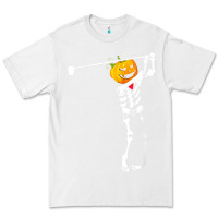 White Golf Skeleton Pumpkin Halloween Shirt Premium Tee - maiPhamDesign