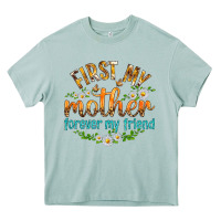 Arona First My Mother Forever My Friend with Daisies Heavy Core Tee - texasbilliewilder