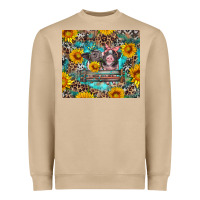 Mushroom baby pigs with leopard cowhide and sunflowers Heavyweight Sweatshirt - Artiststas