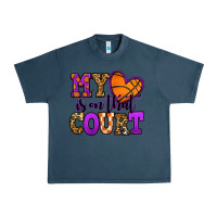 Midnight Navy my heart is on that court basketball Urban Heavy Tee - Jasminsmagicworld