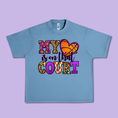 My Heart Is On That Court Basketball Urban Heavy Tee Designed By Jasminsmagicworld