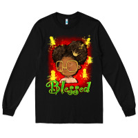 Black blessed juneteenth Long Sleeve Tee - FaDigitalArtStudio