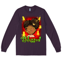 Plum blessed juneteenth Long Sleeve Tee - FaDigitalArtStudio