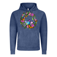 Vintage Denim Easter Ocaliptus spring flowers Vintage Hoodie - OliviaCreatesArt