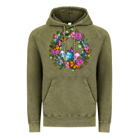Vintage Olive Easter Ocaliptus spring flowers Vintage Hoodie - OliviaCreatesArt