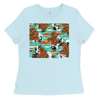 Baby Blue serape cowhide and leopard with glitter Ladies Tee - TumblerDesignByShophia