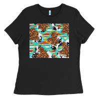 Black serape cowhide and leopard with glitter Ladies Tee - TumblerDesignByShophia