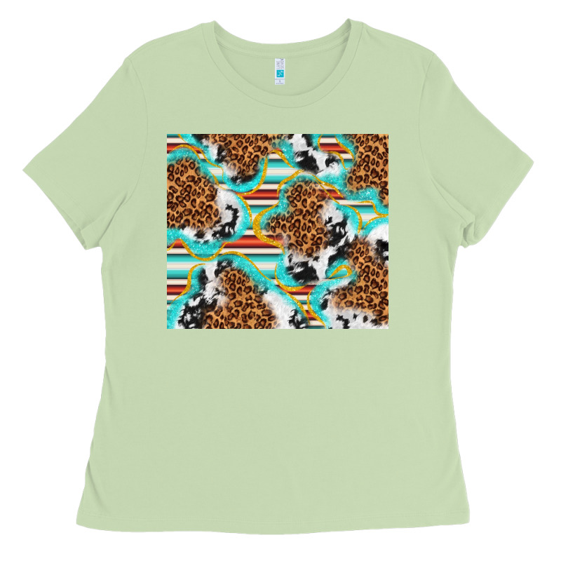 Serape Cowhide And Leopard With Glitter Ladies Tee by TumblerDesignByShophia | Teevron