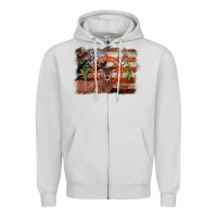 Dove Grey deer hunting target american flag  background Zipper Hoodie - BarkalooDesign