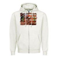 Oatmeal Heather deer hunting target american flag  background Zipper Hoodie - BarkalooDesign