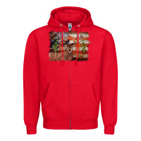 Red deer hunting target american flag  background Zipper Hoodie - BarkalooDesign