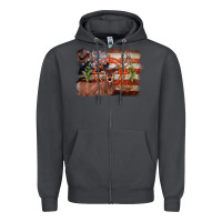 Smoke deer hunting target american flag  background Zipper Hoodie - BarkalooDesign