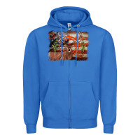 True Royal deer hunting target american flag  background Zipper Hoodie - BarkalooDesign