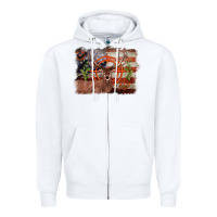 White deer hunting target american flag  background Zipper Hoodie - BarkalooDesign