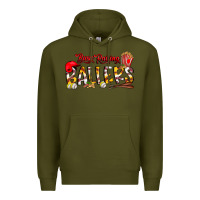 Army Green busy raising ballers Premium Hoodie - CowhideDigitalArt