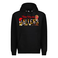 Black busy raising ballers Premium Hoodie - CowhideDigitalArt