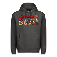 Charcoal Heather busy raising ballers Premium Hoodie - CowhideDigitalArt