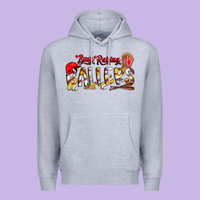 Busy Raising Ballers Premium Hoodie Designed By Cowhidedigitalart