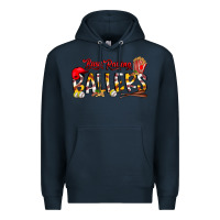 Navy busy raising ballers Premium Hoodie - CowhideDigitalArt