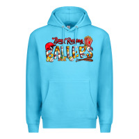 Ocean Blue busy raising ballers Premium Hoodie - CowhideDigitalArt
