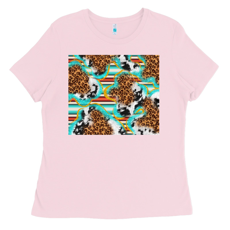 Serape Cowhide And Leopard With Glitter Ladies Tee by TumblerDesignByShophia | Teevron