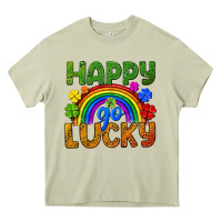 Mossy Happy go lucky LGBTQ+ Heavy Core Tee - NancyCooperArtShop