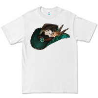 White cowhide flowers cowboy hat Premium Tee - Jasminsmagicworld