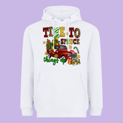 Time To Spruce Things Up Heavyweight Hoodie Designed By Adodesignshop