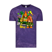 Cloud Purple St. Patrick's Day gnomies with heart Vintage Tee - HowdyJamesFarm