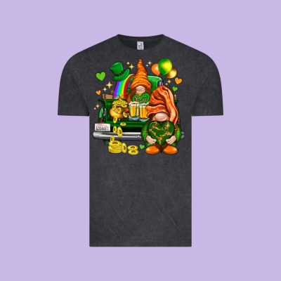 St. Patrick's Day Gnomies With Heart Vintage Tee Designed By Howdyjamesfarm